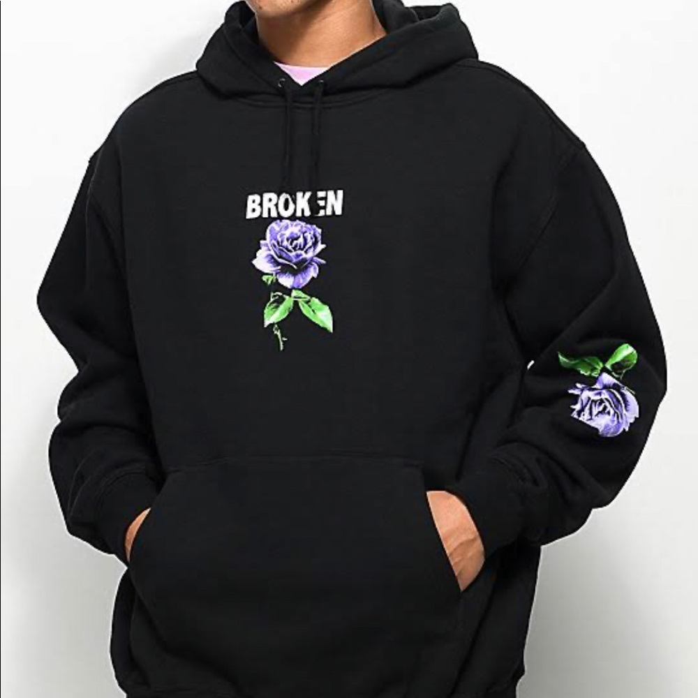 Broken Promises Thornless Black Hoodie